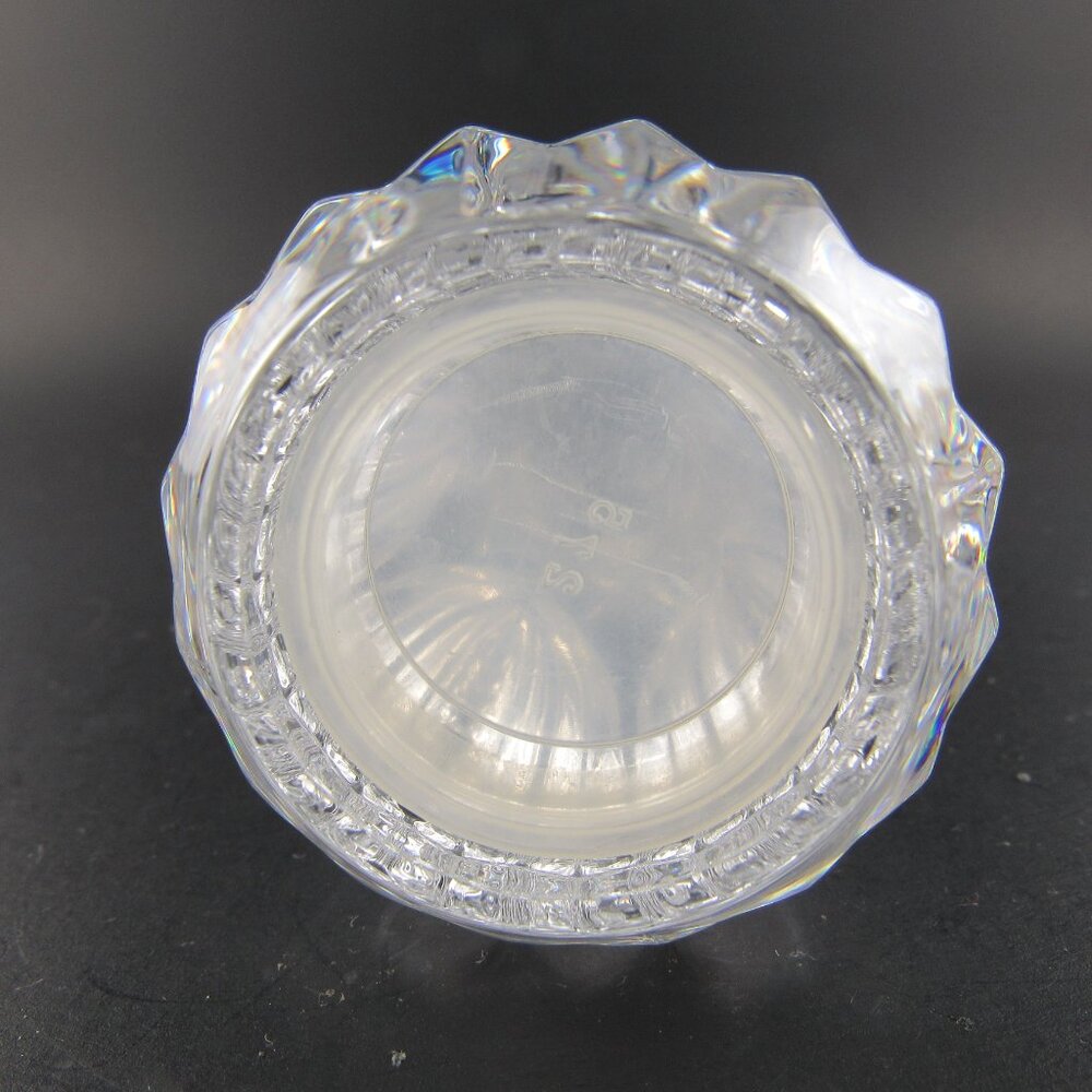 VINTAGE CRYSTAL GLASS SALT & PEPPER SHAKERS SET (E36) - Picture 6 of 8